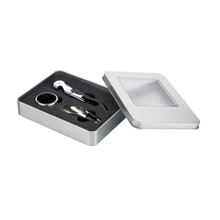3PCS Şərab Aksesuarları Tin qutusu şərab dəsti